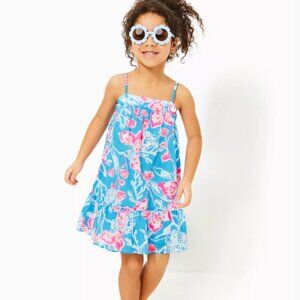 Lilly Pulitzer Girls Mini Alessia Dress in Multi Bahamian Rhapsody